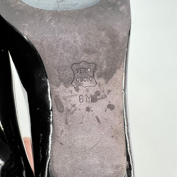 Donald J. Pliner Dark Brown Patent Leather Peep Toe Pumps Women’s 6 - Picture 5 of 12